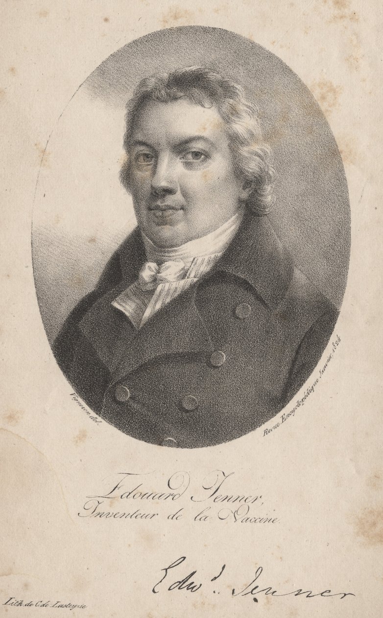 Edouard Jenner, Charles Philibert de Lasteyrie gróf litója, 1824 alkotó: Pierre Roch Vigneron