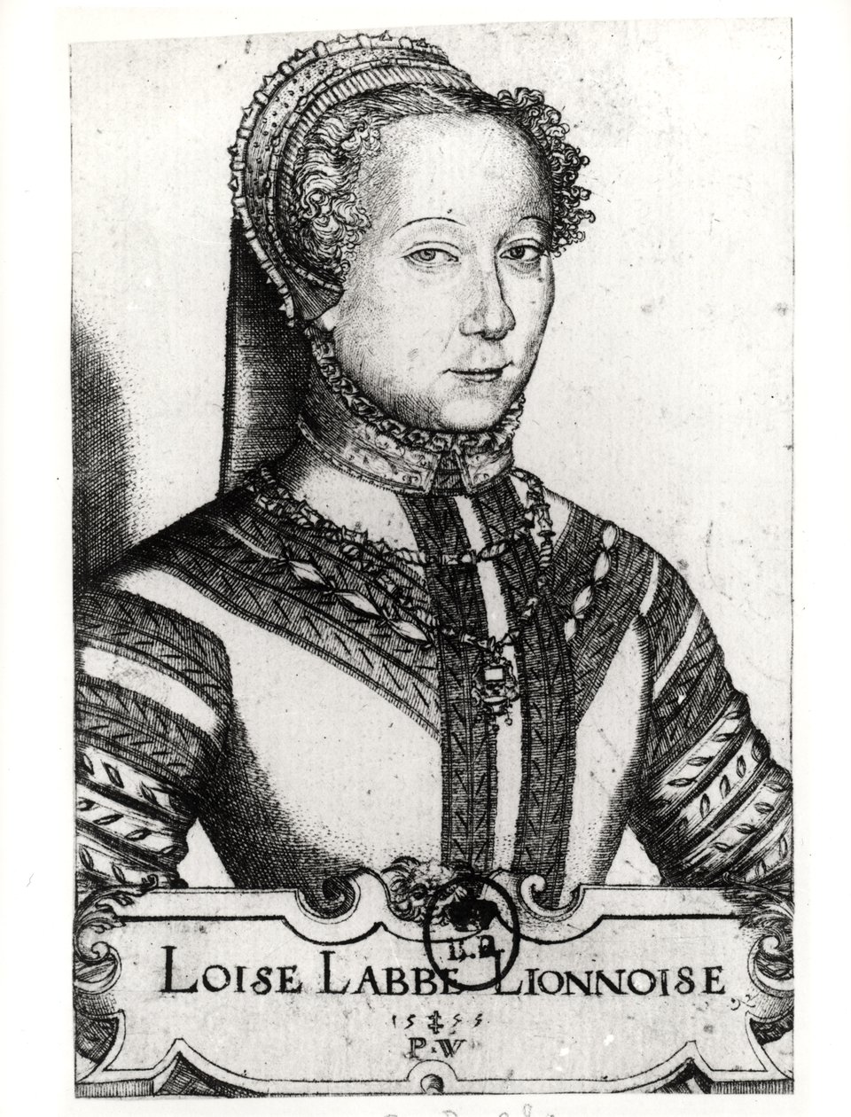 Louise Labe (c.1524-66) La Belle Tailpiece, 1555 alkotó: Pierre Woeiriot de Bouzey