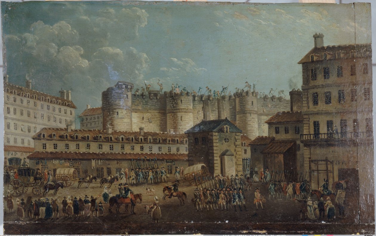 A Bastille lerombolása, július 17. alkotó: Pierre Antoine Demachy