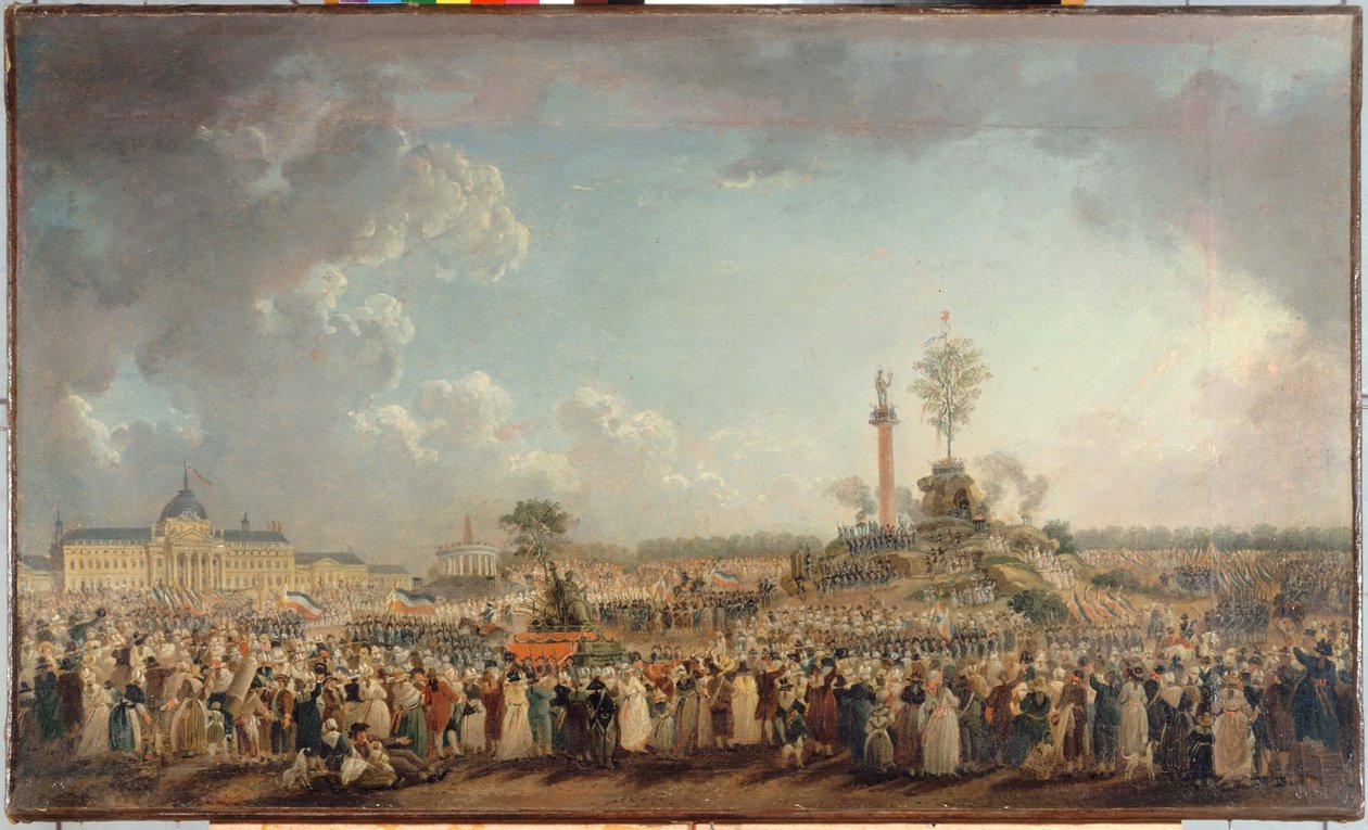 A Legfelsőbb Lény lakomája a Champ-de-Mars-on, 1794 körül (olaj, vászon) alkotó: Pierre Antoine Demachy