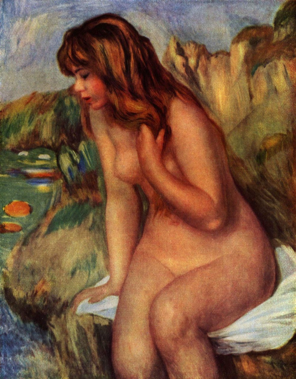 Baigneuse assise au rochernNémet: fürdőzők, sziklán ülve alkotó: Pierre Auguste Renoir