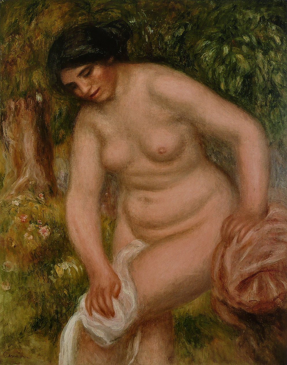 A barna Bather Gabrielle törölget alkotó: Pierre Auguste Renoir
