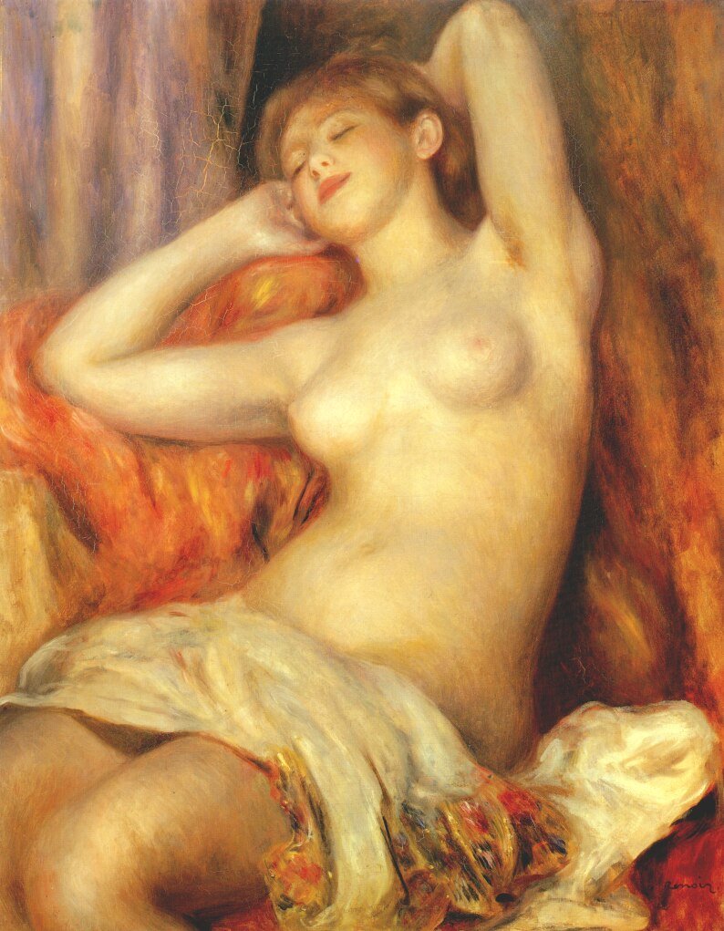 Alvó nő Gabrielle Renard alkotó: Pierre Auguste Renoir