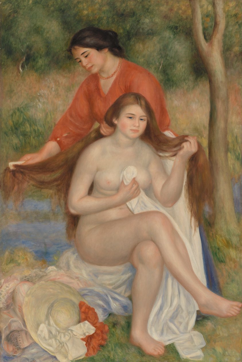 Fürdő és szobalány alkotó: Pierre-Auguste Renoir