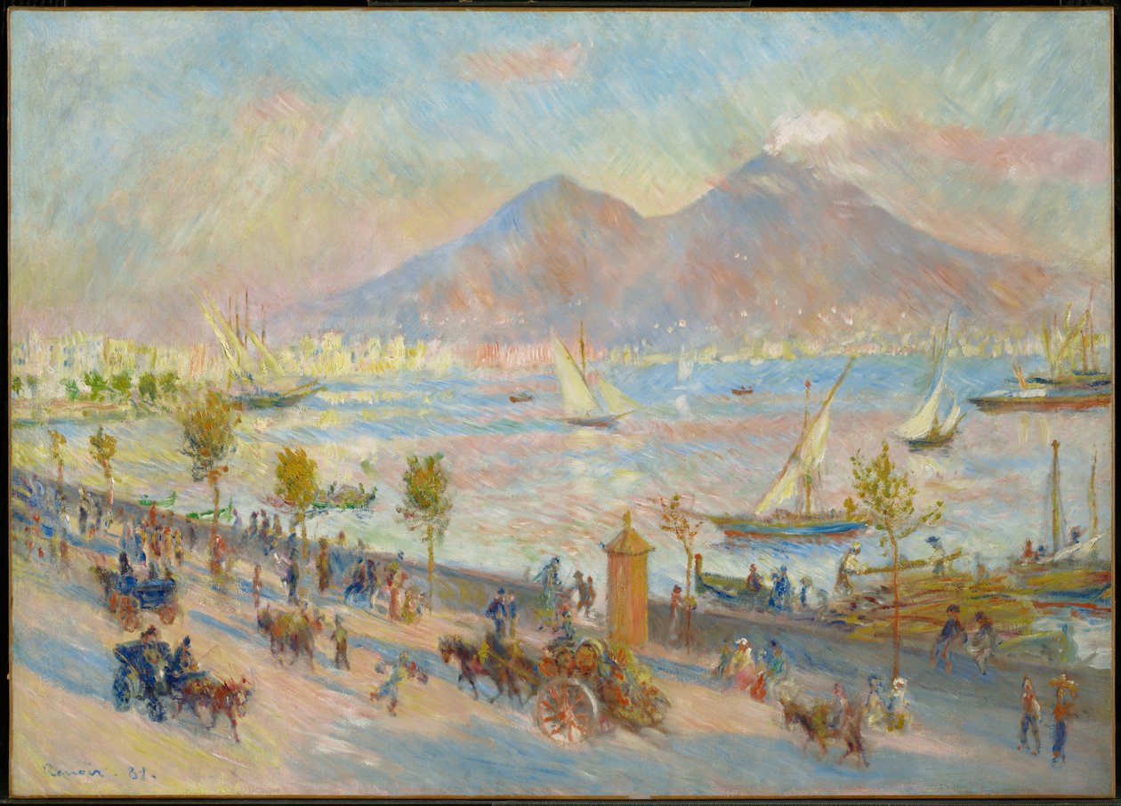 Nápolyi-öböl, este alkotó: Pierre-Auguste Renoir