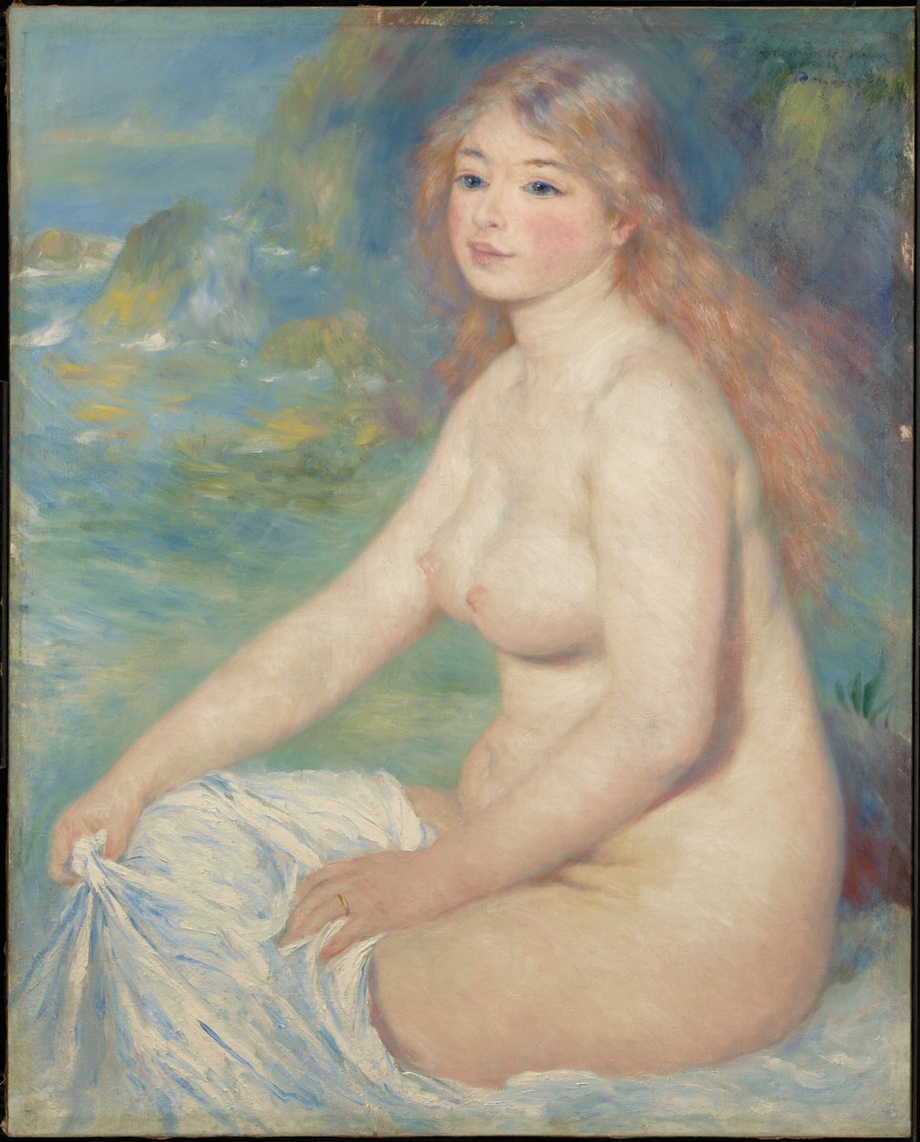 Szőke fürdőző nő alkotó: Pierre-Auguste Renoir