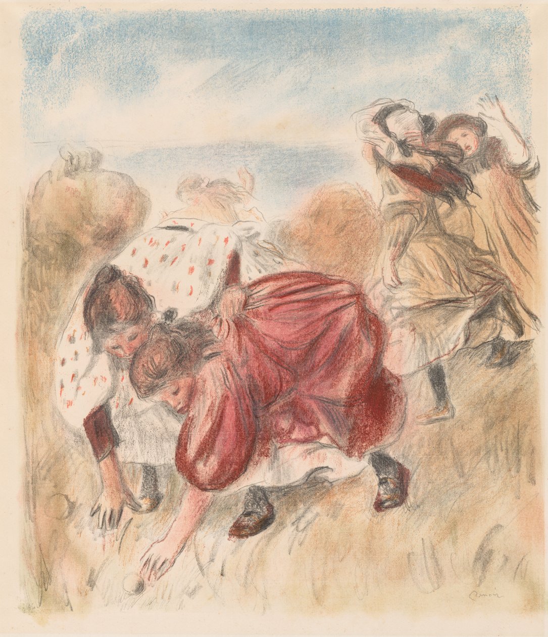 Labdázó gyerekek alkotó: Pierre-Auguste Renoir