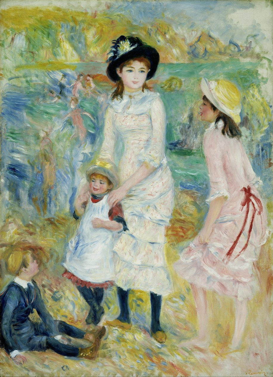 Gyerekek a tengerparton, Guernsey alkotó: Pierre-Auguste Renoir