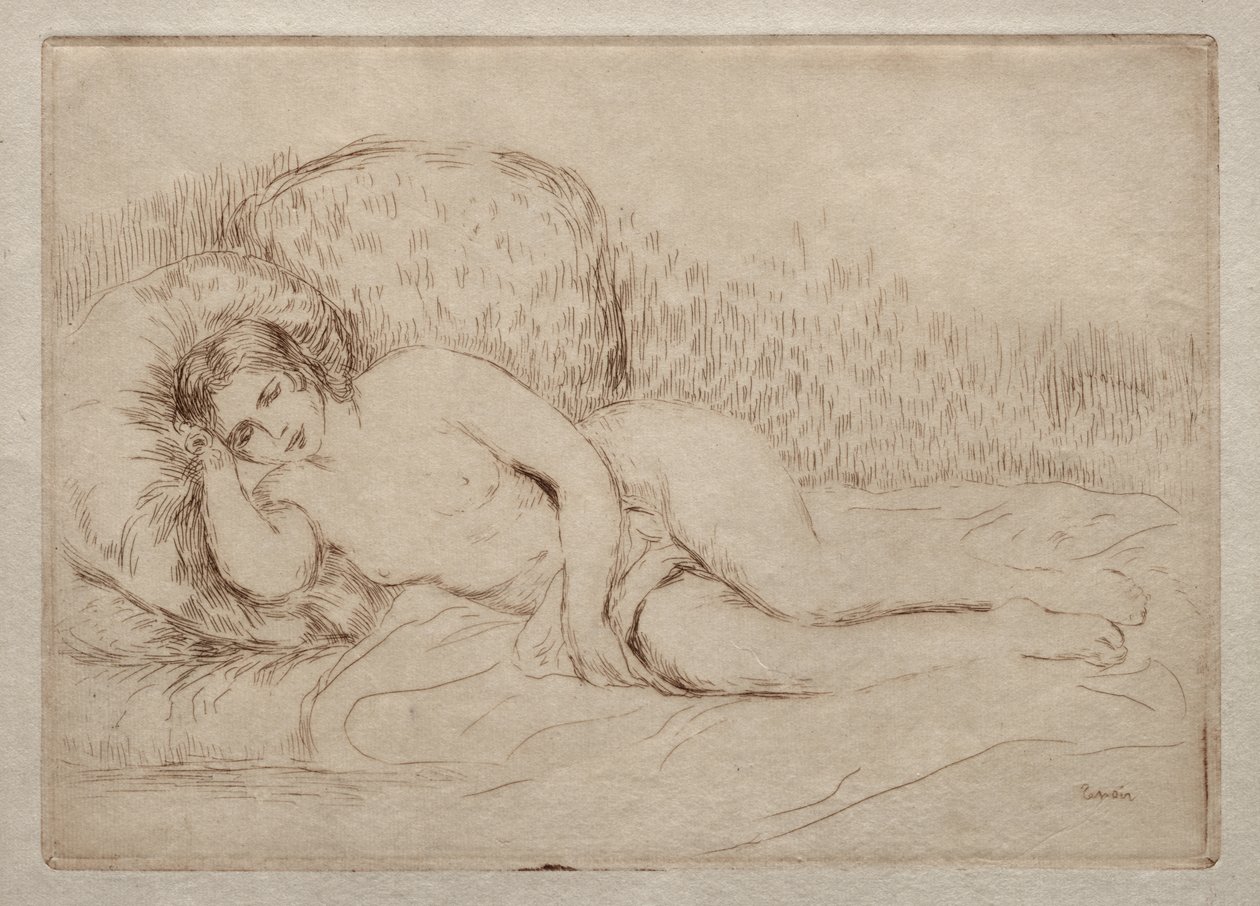 Meztelen nő hazudik alkotó: Pierre-Auguste Renoir