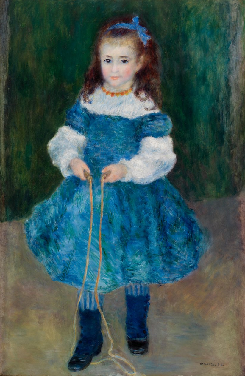 Lány ugrókötéllel (Delphine Legrand portréja) alkotó: Pierre-Auguste Renoir