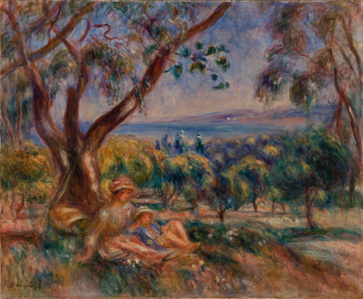 Táj figurákkal, Cagnes közelében alkotó: Pierre-Auguste Renoir