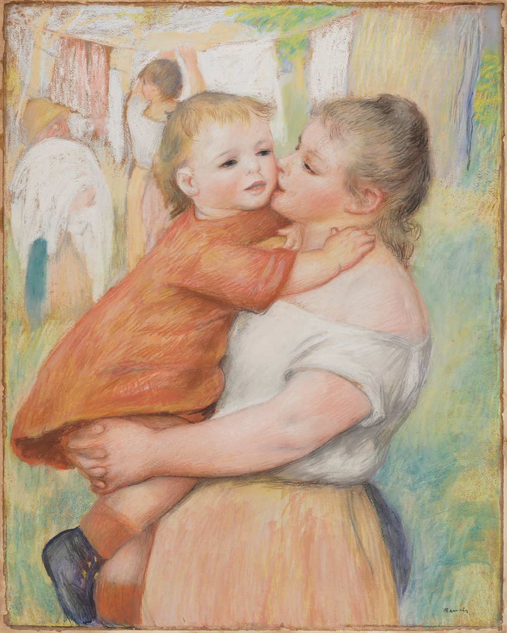 Mosónő és gyermeke (Aline és Pierre) alkotó: Pierre-Auguste Renoir