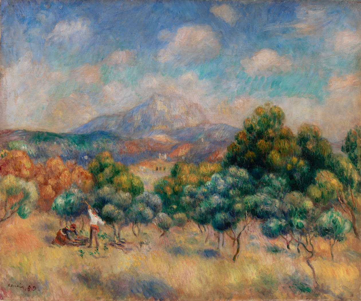 Sainte-Victoire-hegy (táj) alkotó: Pierre-Auguste Renoir
