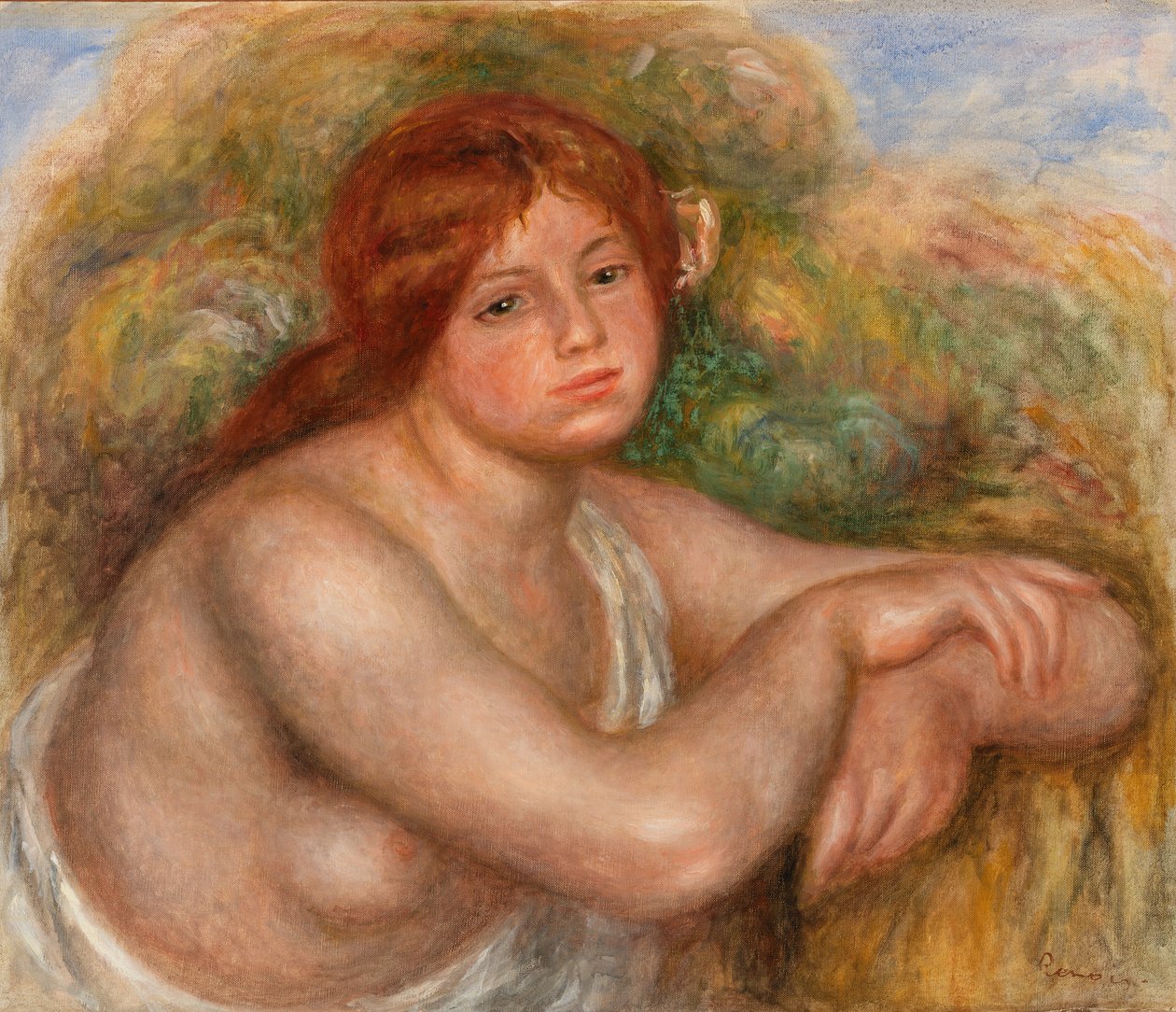 Meztelen tanulmány, egy nő mellszobra alkotó: Pierre-Auguste Renoir