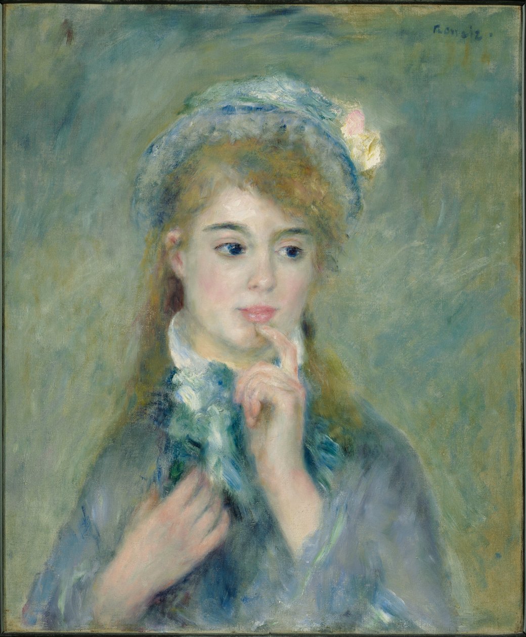 Egy fiatal nő portréja (Az ártatlan) alkotó: Pierre-Auguste Renoir