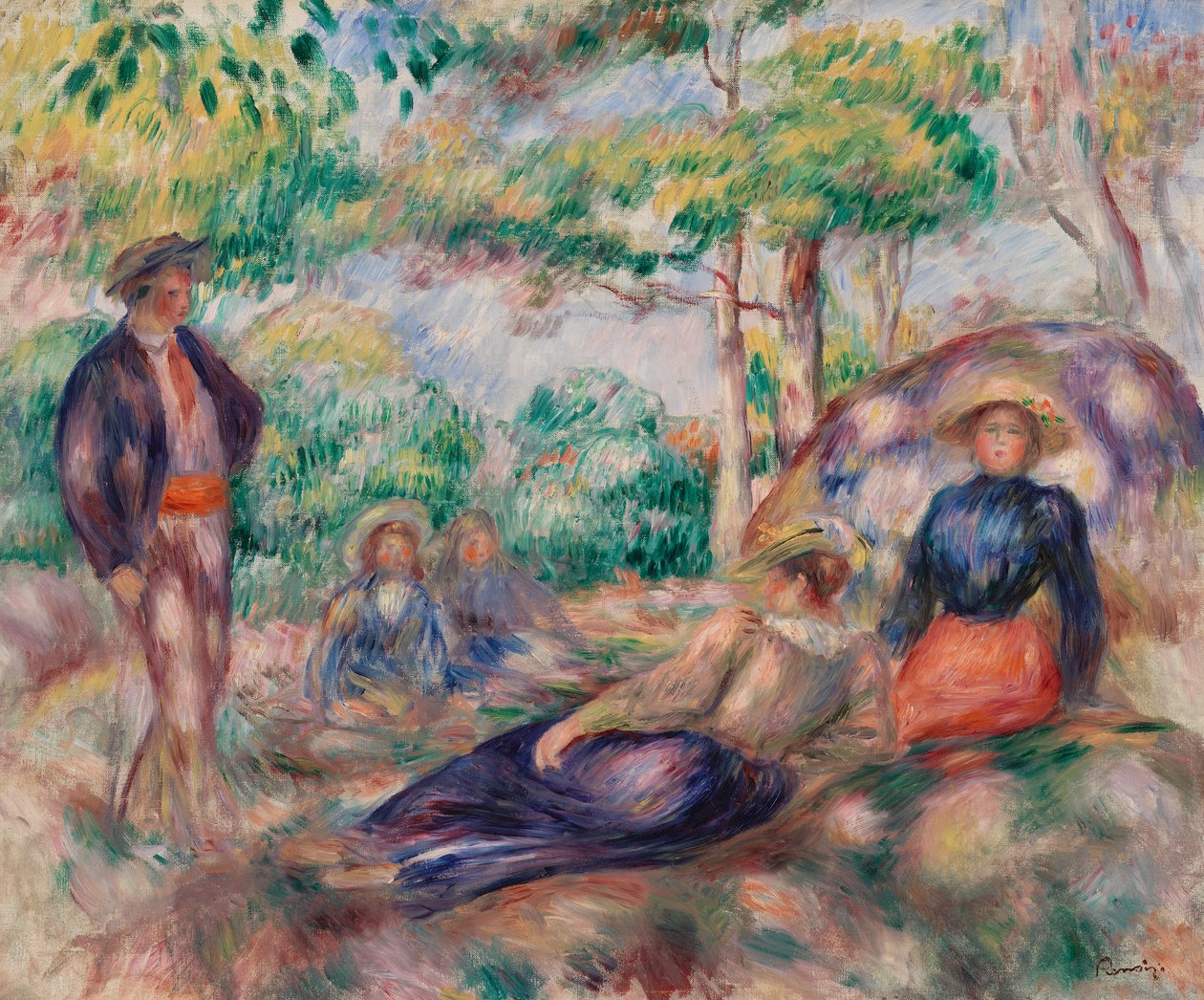 Pihenés a fűben alkotó: Pierre-Auguste Renoir