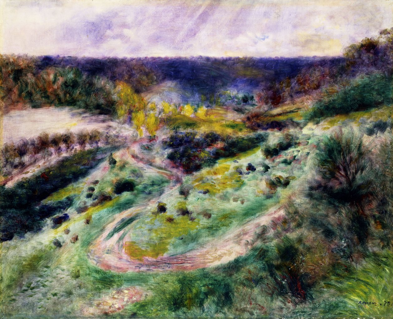Road at Wargemont alkotó: Pierre-Auguste Renoir