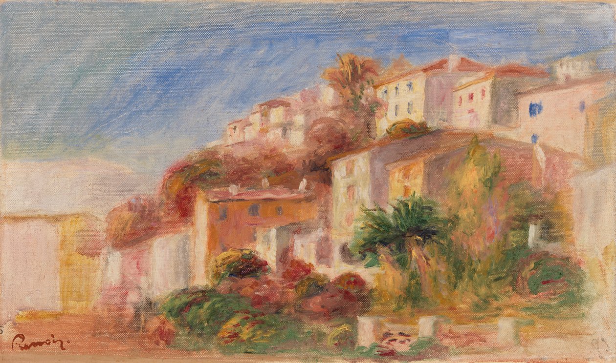 Kilátás a posta kertjéből, Cagnes alkotó: Pierre-Auguste Renoir