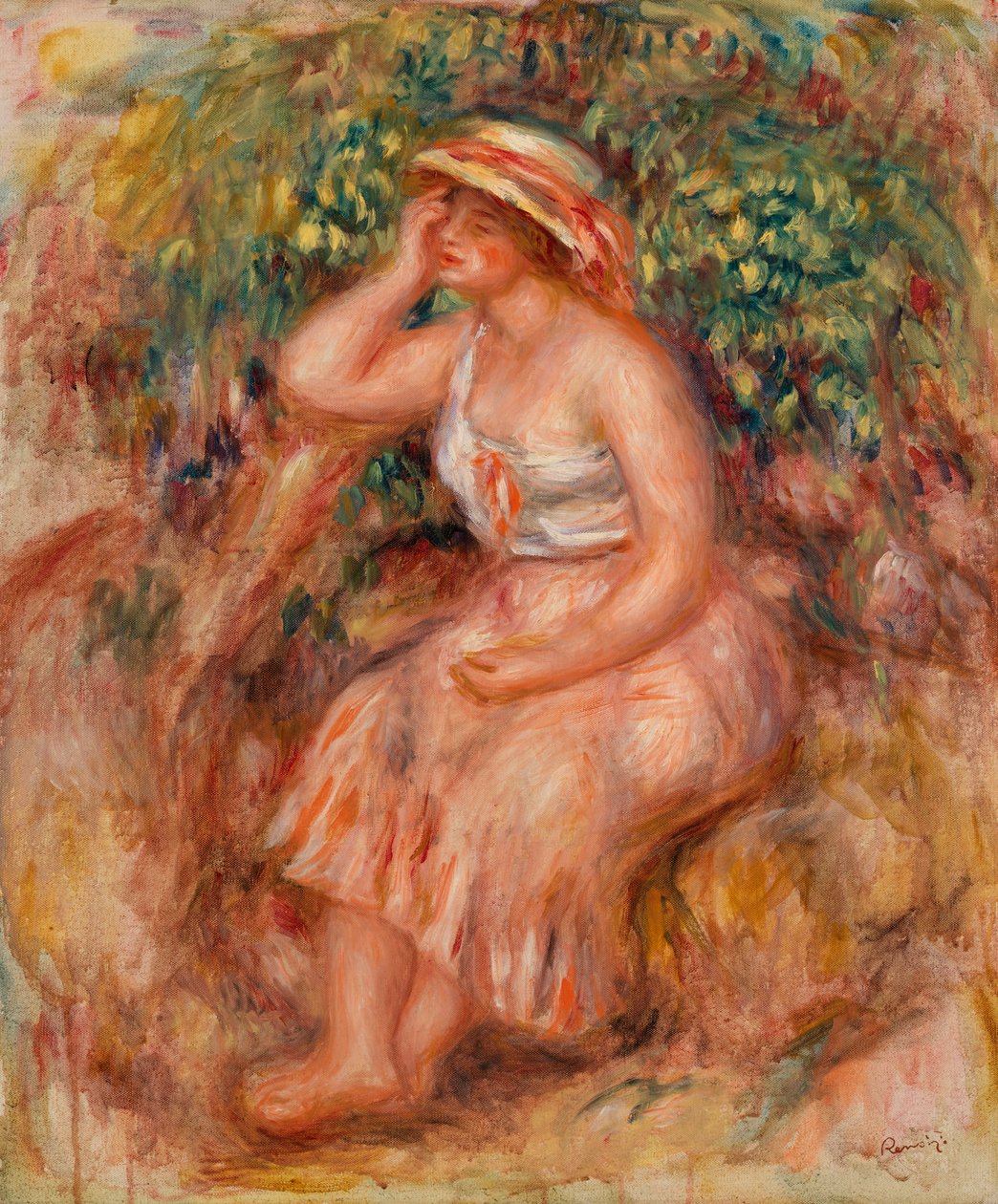 Álmodozó nő alkotó: Pierre-Auguste Renoir