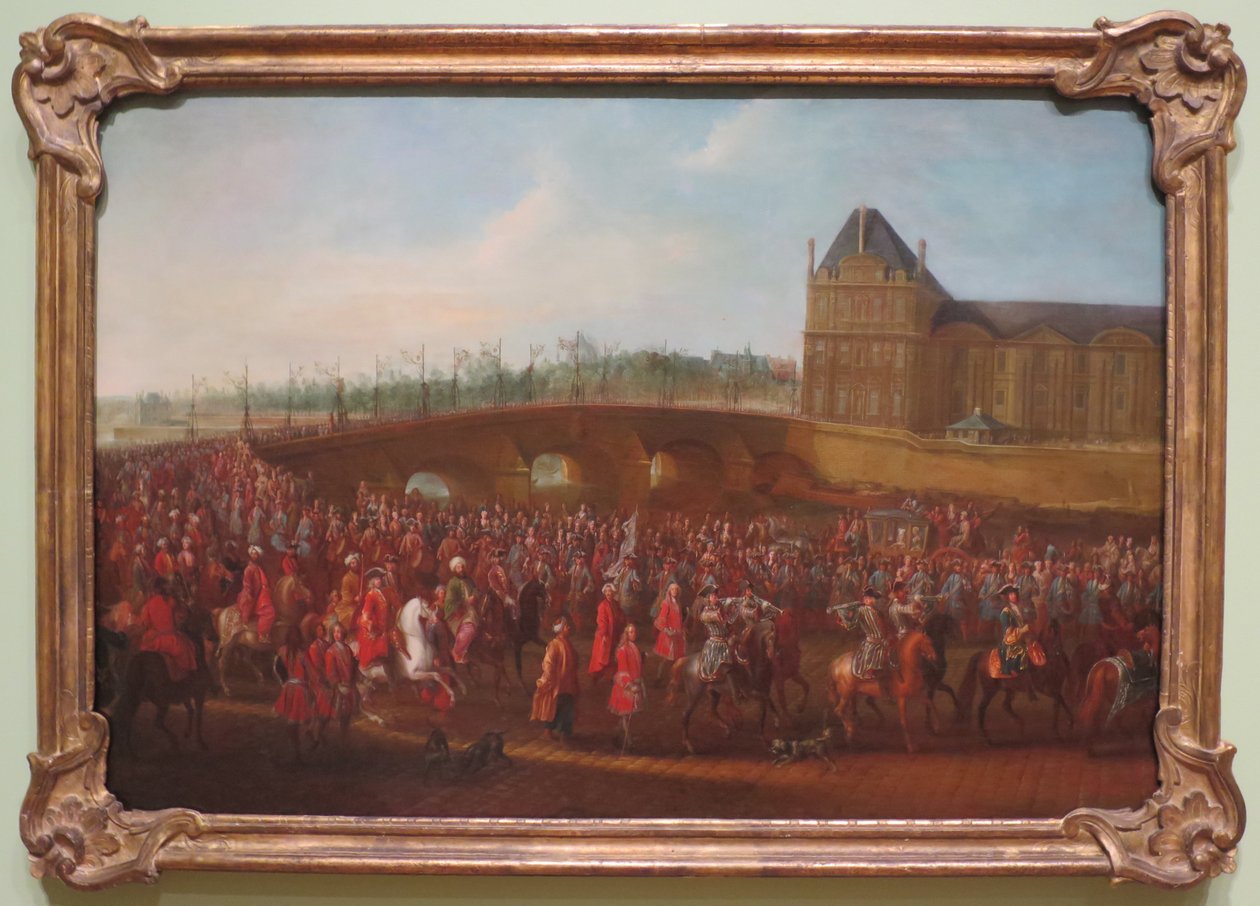 Mehmet Efendi török ​​nagykövet a közönség után távozik XV. Lajos francia királlyal. i.J. 1721 Párizsban, a Tuileries kertben alkotó: Pierre Denis Martin