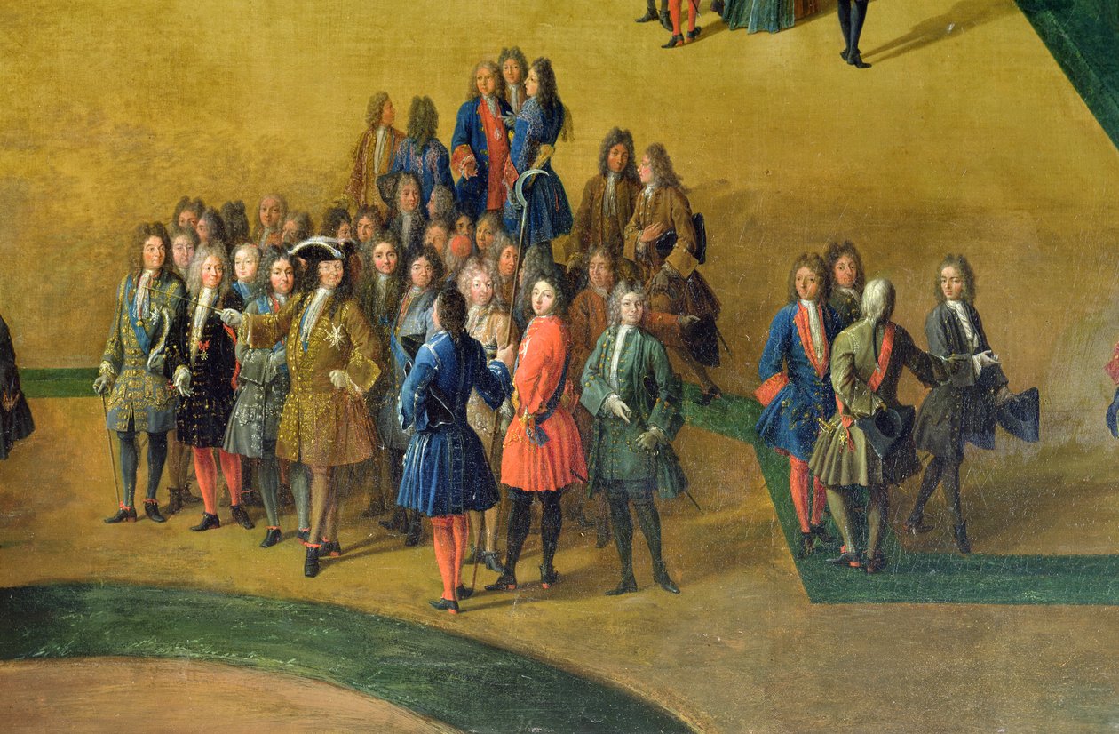 Tekintse meg az Apollo-fürdő ligetét a Versailles-i kertben, XIV. Lajos részlete, 1713 olaj, vászon alkotó: Pierre Denis Martin