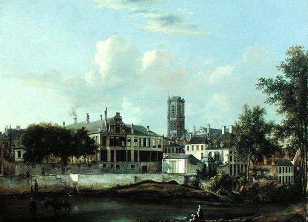 Kilátás a Scheldtre és a Sint Baafskathedraalra, Gent alkotó: Pierre François De Noter