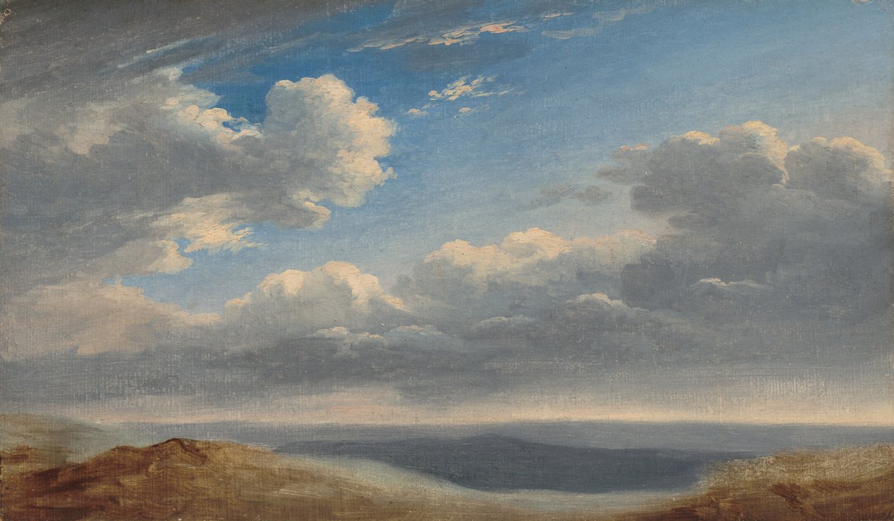 Felhők tanulmányozása a római Campagna felett alkotó: Pierre-Henri de Valenciennes