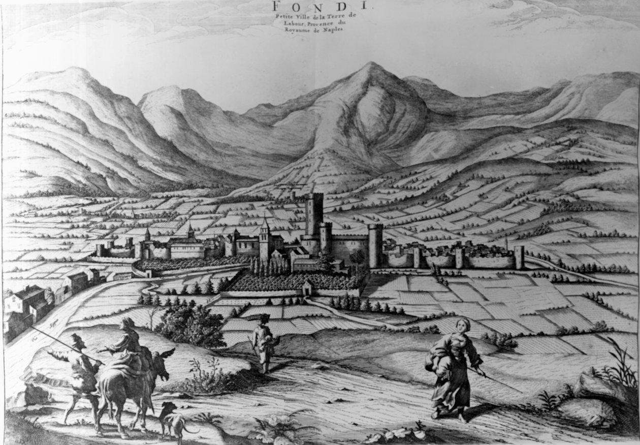 Fondi városa, Pieter Mortier (1661-1711) metszete az olaszországi Új Színházból alkotó: Pierre (1661 1711) Mortier
