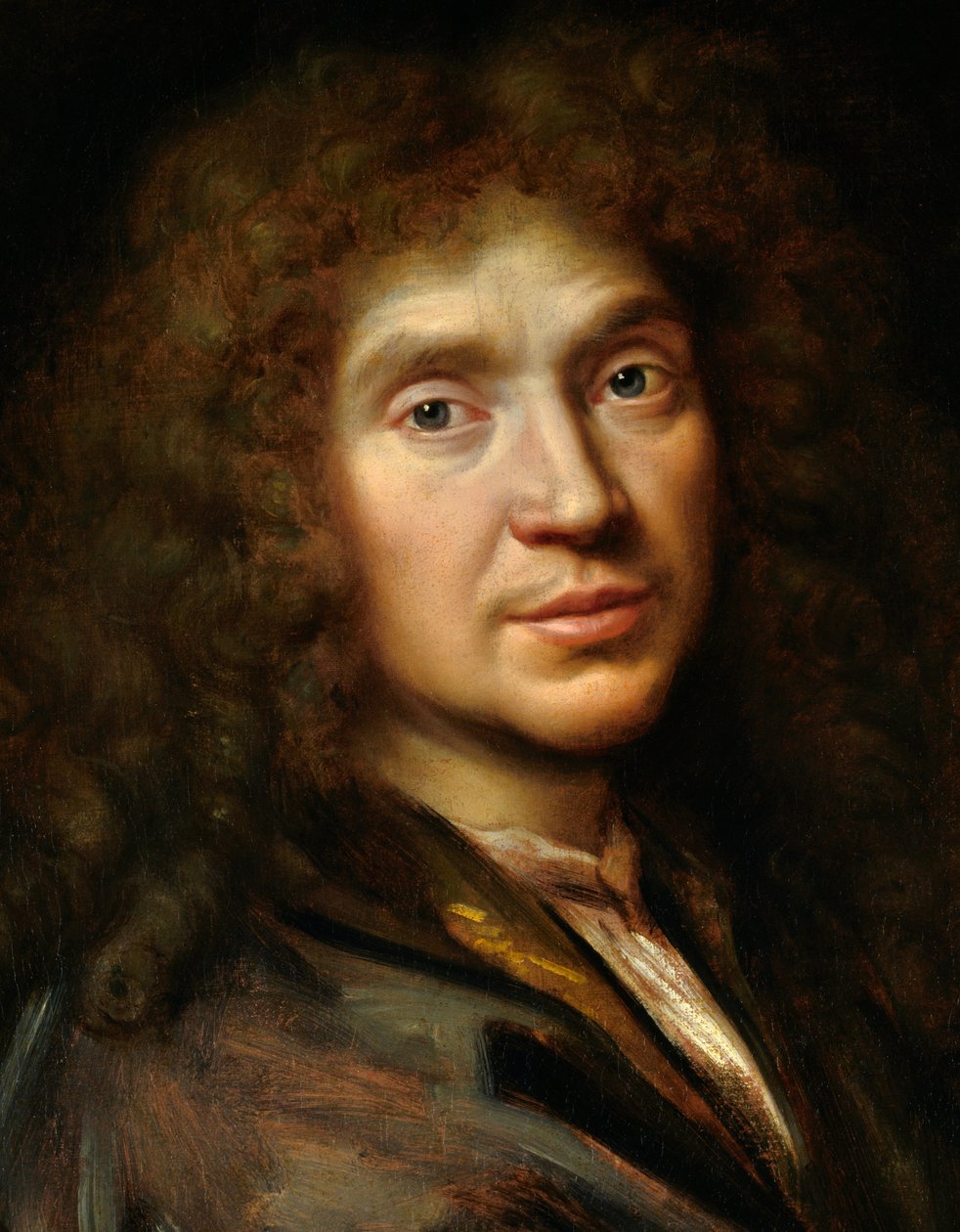 „Moliere portréja” (1622-1673) részlete Jean Baptiste Poquelin - Olaj, vászon - Festmény Pierre Mignard iskolájából (1612-1695) - Chantilly, Musee Conde alkotó: Pierre (studio of) Mignard
