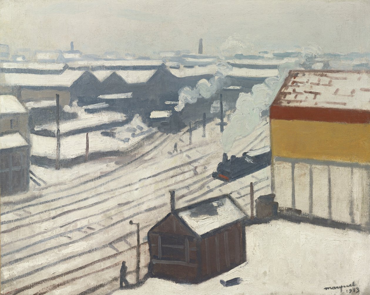 Gare Montparnasse a hóban, 1913 alkotó: Albert Marquet