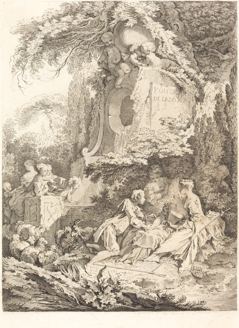 A szerelem forrása, 1738. alkotó: Pierre Alexandre Aveline