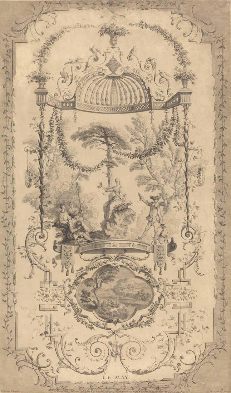 LeMay alkotó: Pierre Alexandre Aveline after Antoine Watteau