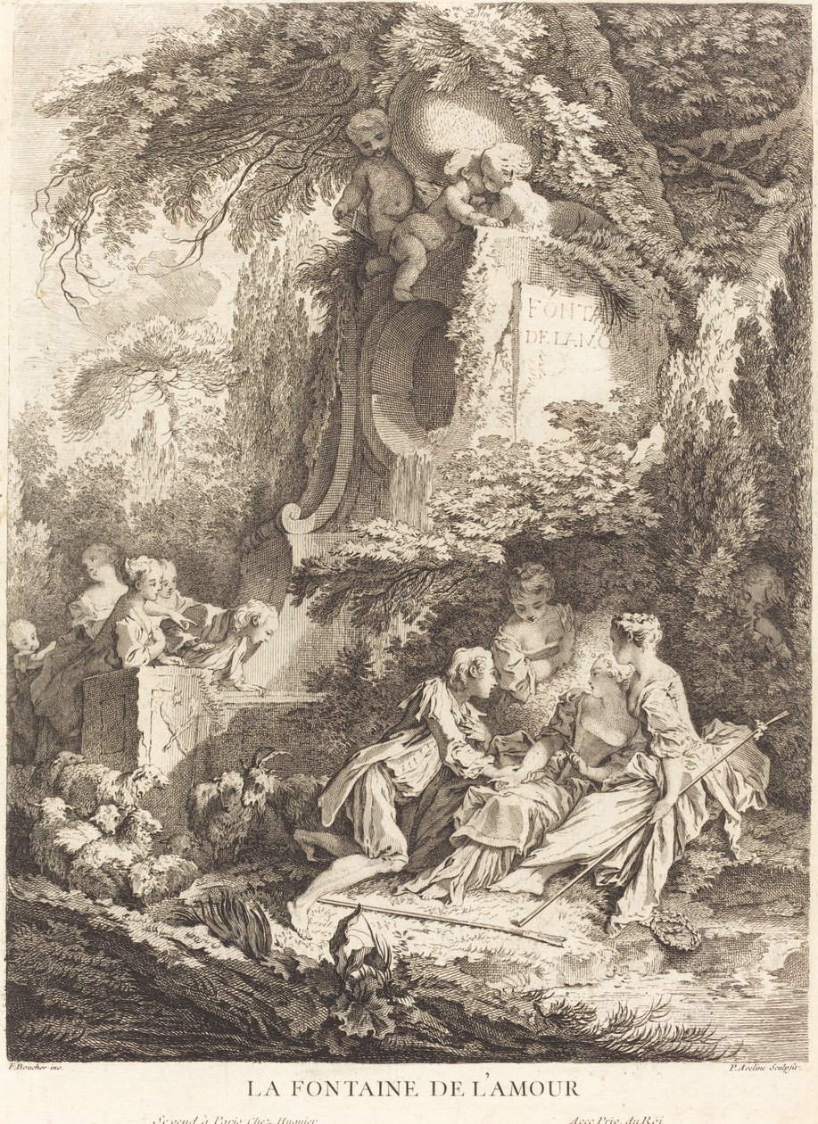A szerelem forrása alkotó: Pierre Alexandre Aveline after François Boucher