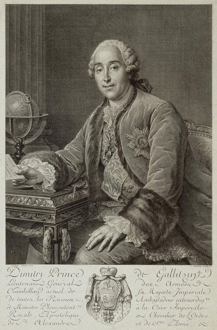 Dmitrij Mihajlovics Golicin herceg portréja 1721-1793, 1762 alkotó: Pierre Alexandre Tardieu