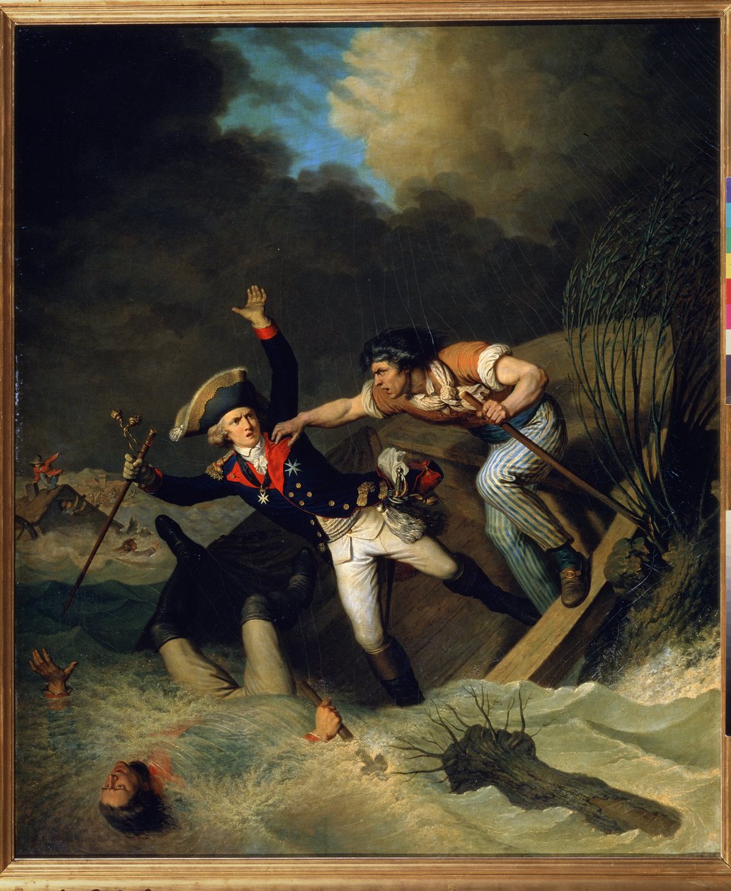 Leopold herceg halála az 1785-ös brunswicki árvíz alatt. Pierre Alexandre de Wille (1748-1821) festménye. Olajfestmény alkotó: Pierre Alexandre Wille