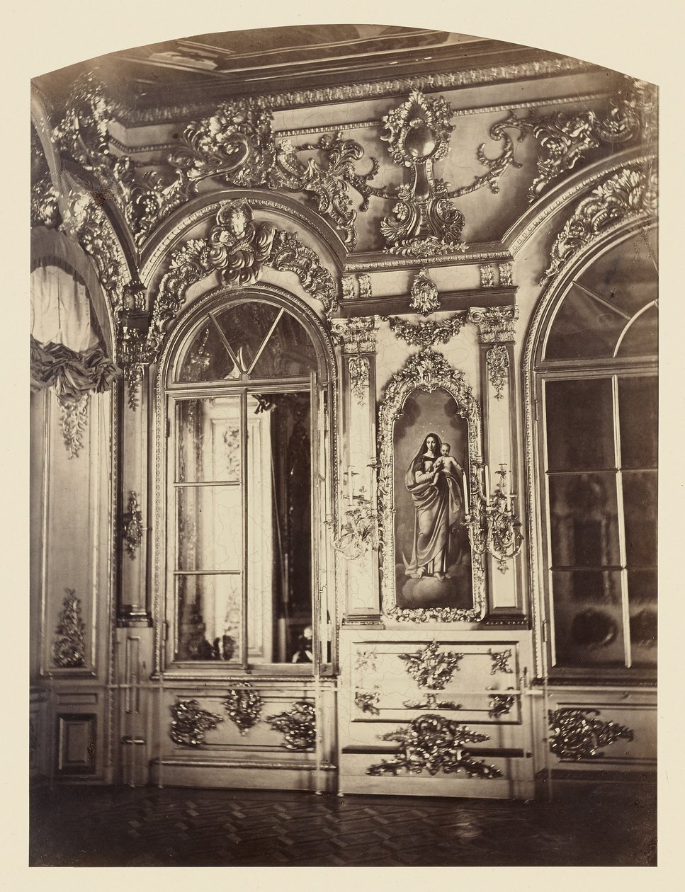 Cárszkoje-Selo palota, a kápolna császári emelvénye alkotó: Pierre Ambrose Richebourg
