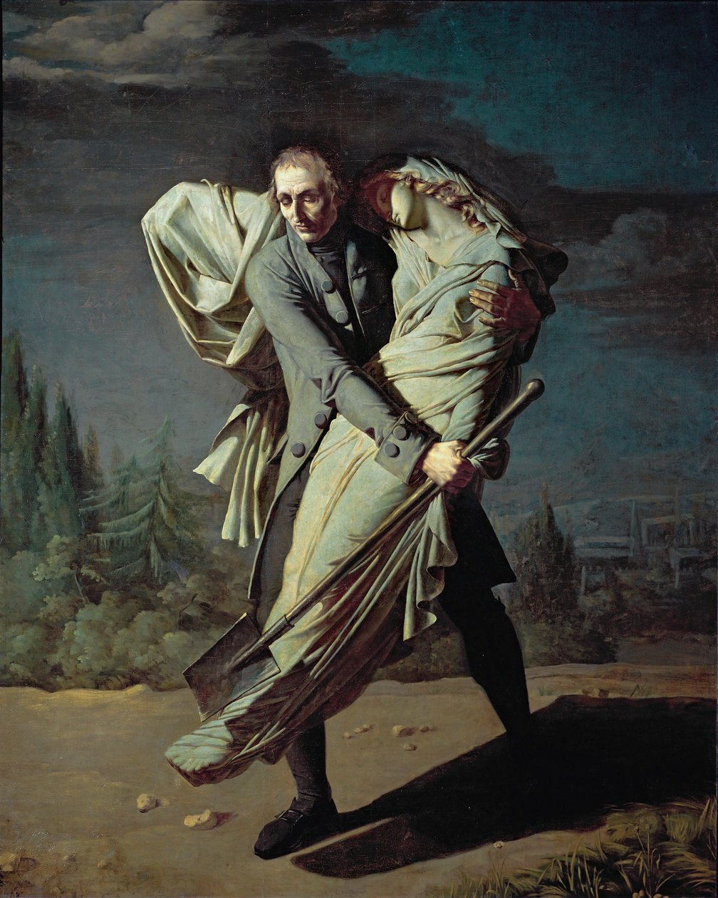 Fiatal és lánya ... (olaj, vászon) alkotó: Pierre Antoine Augustin Vafflard