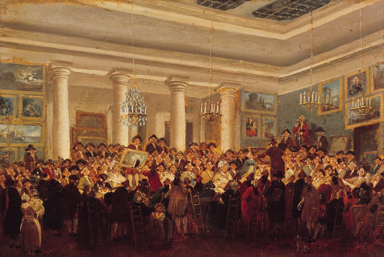 Nyilvános kiárusítás a Hotel Bullionban alkotó: Pierre Antoine Demachy
