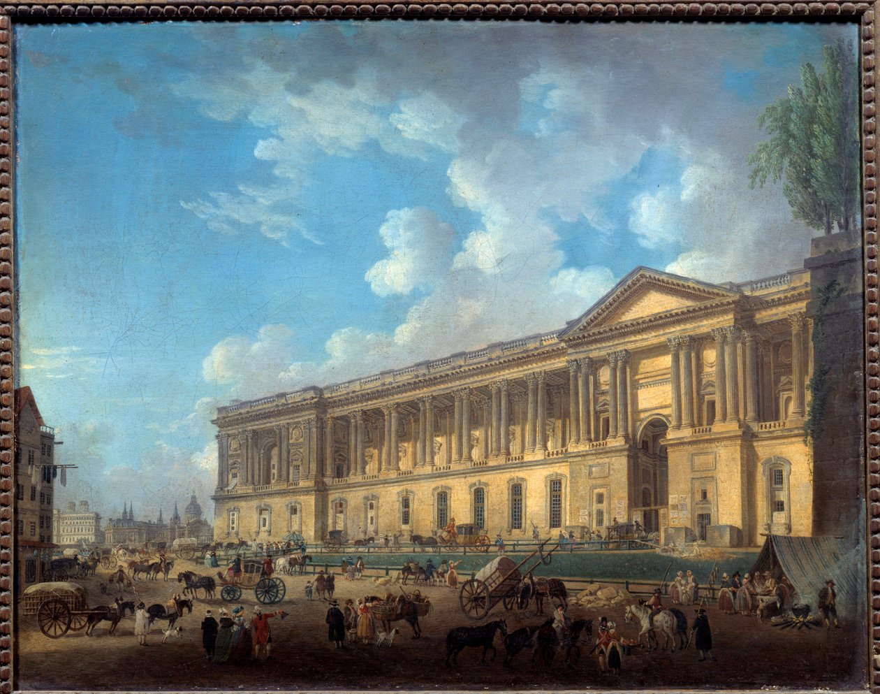Az új degagee zsalu oszlopcsarnoka. Kilátás Párizsra. Pierre Demachy (1723-1807) festménye alkotó: Pierre Antoine Demachy