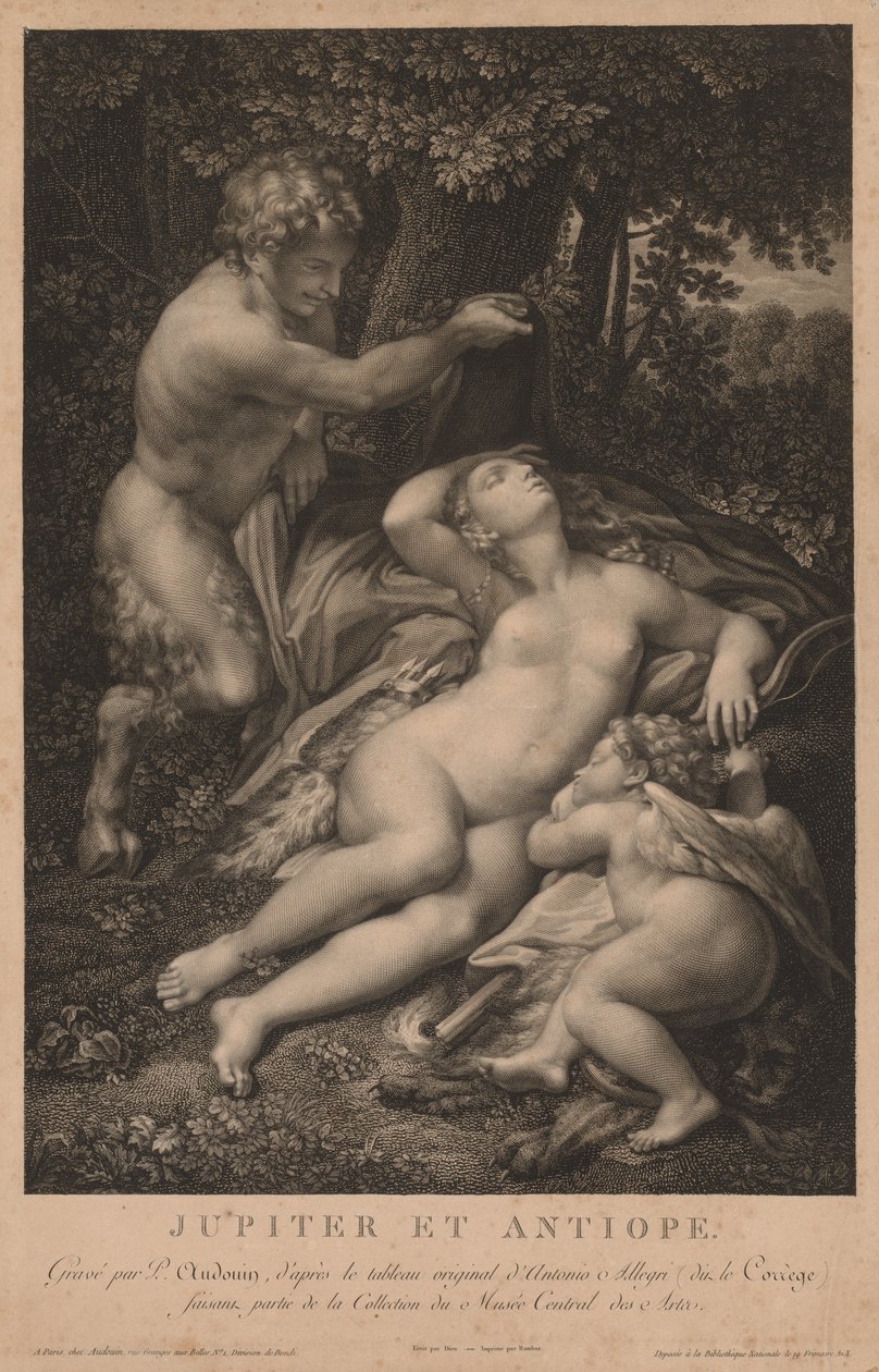 Jupiter és Antiope alkotó: Pierre Audouin