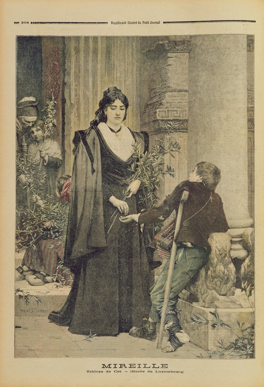 Mireille, a „Le Petit Journal” illusztrált mellékletéből, 1893. november 18. (színes litho) alkotó: Pierre Auguste Cot