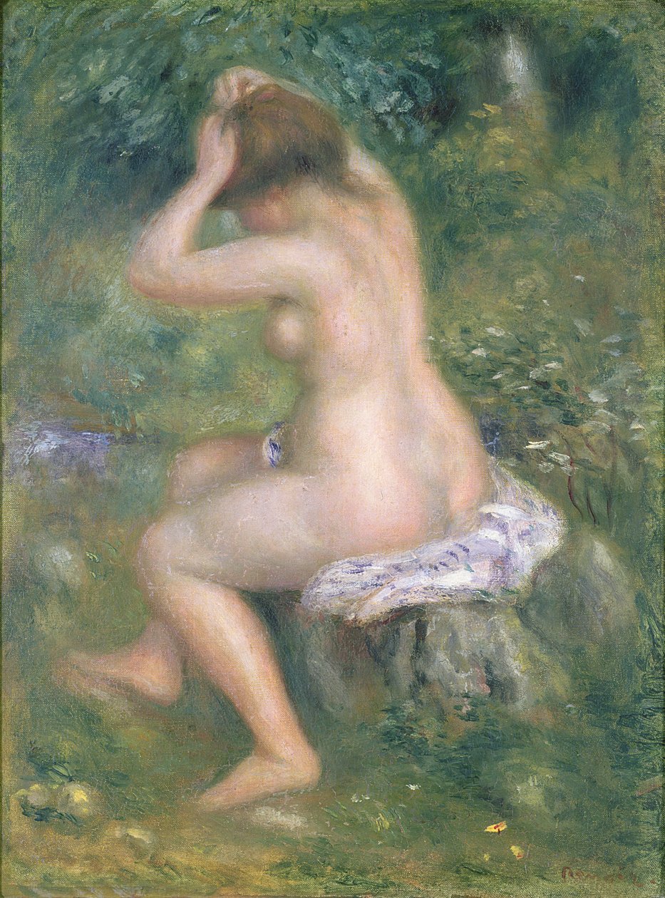 Egy fürdőző, 1885-90 körül (olaj, vászon) alkotó: Pierre Auguste Renoir