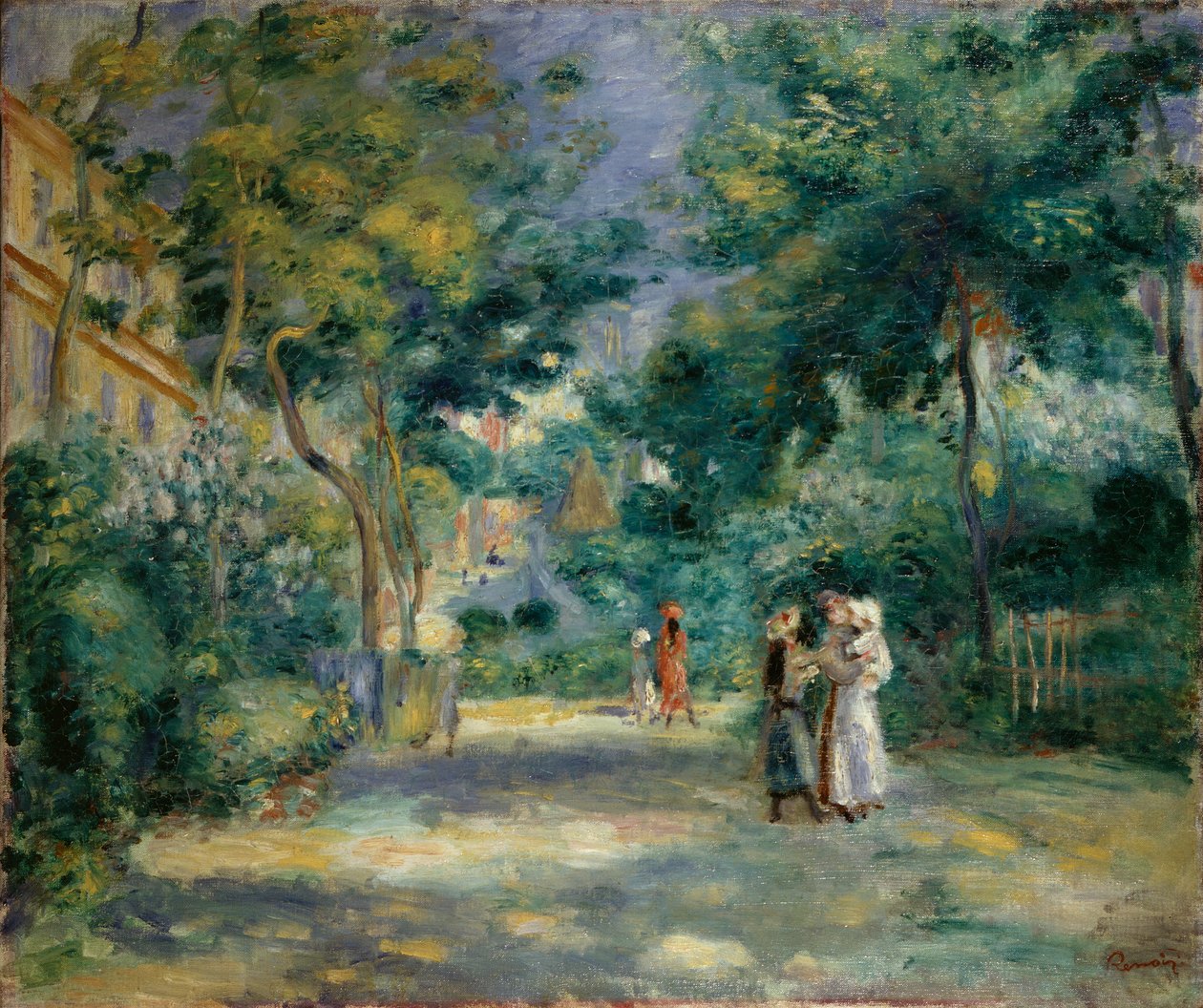Kert Montmartre-ban, 1890-1899 alkotó: Pierre Auguste Renoir