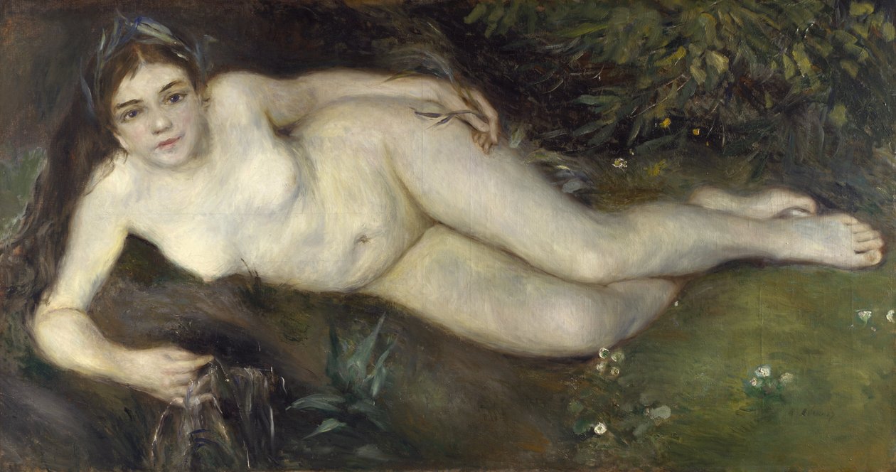 Nymfa a patak mellett, 1869-1870 alkotó: Pierre Auguste Renoir