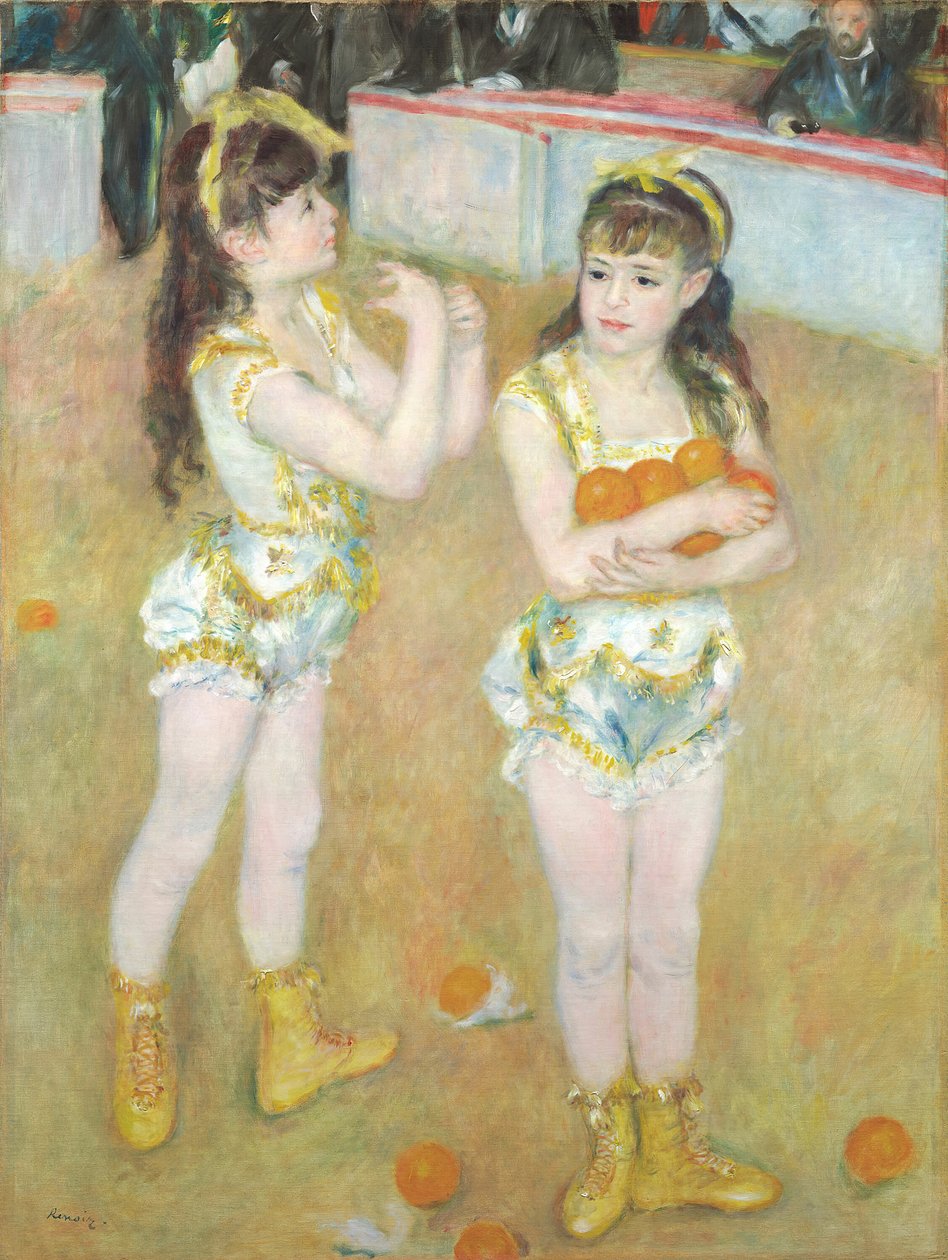 Acrobats at the Cirque Fernando Francisca and Angelina Wartenberg, 1879.  alkotó: Pierre Auguste Renoir