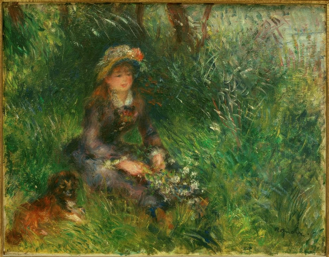 Aline Charigot a kutyával alkotó: Pierre Auguste Renoir