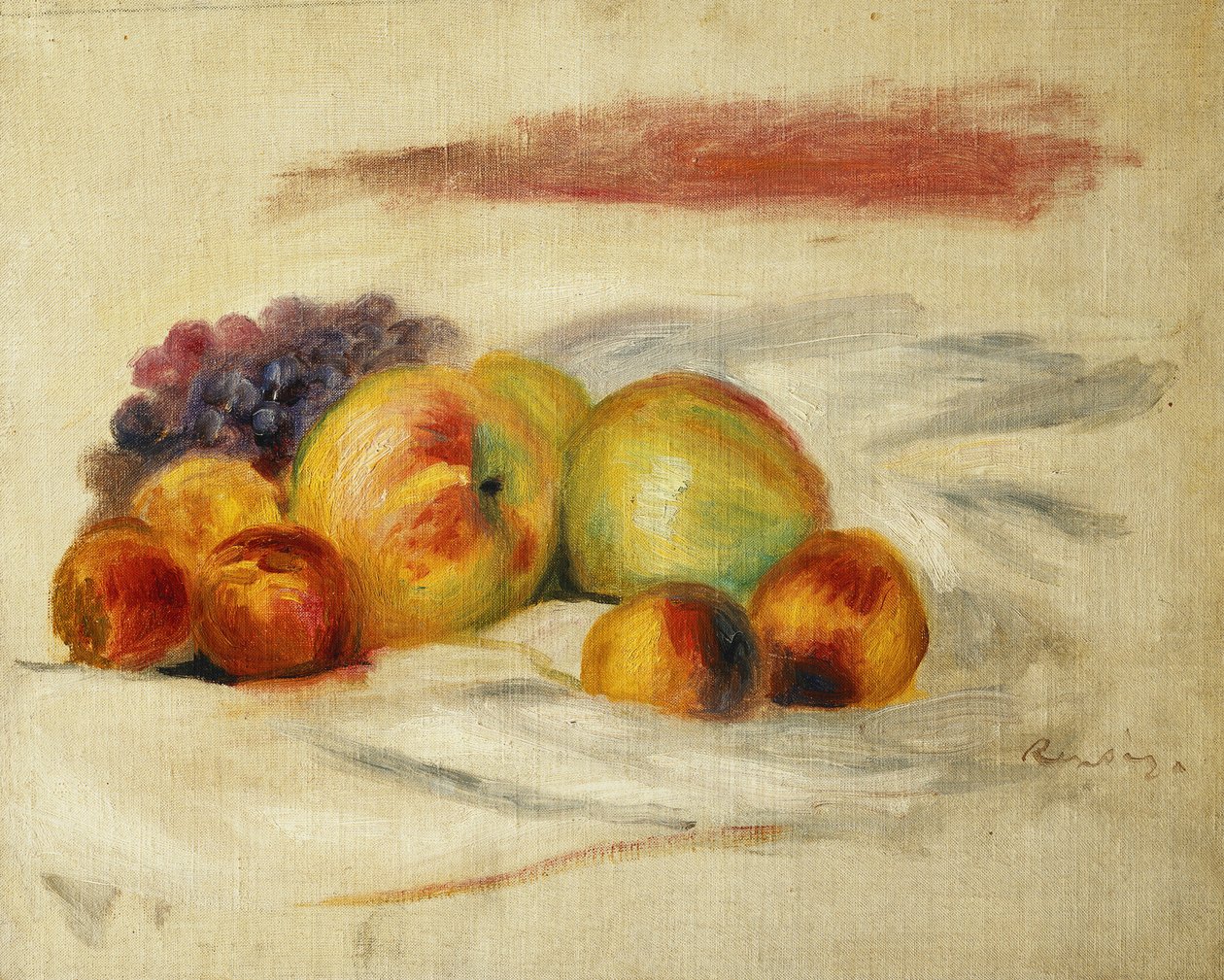 Alma és szőlő; Alma és szőlő, c. 1910 alkotó: Pierre Auguste Renoir