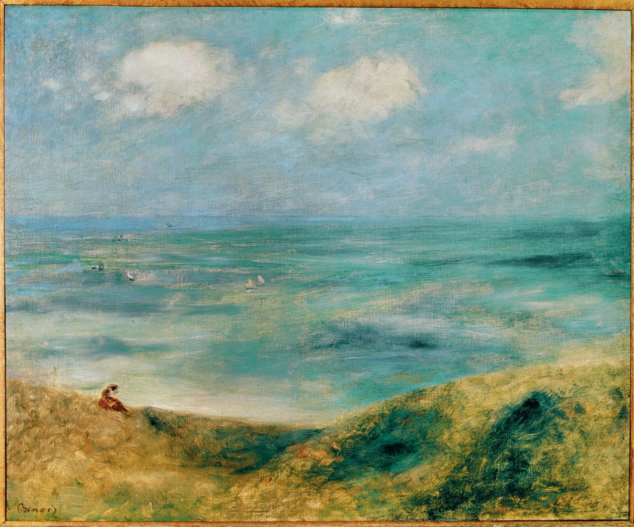 Au bord de la mer a Guernsey (olaj, vászon) alkotó: Pierre Auguste Renoir