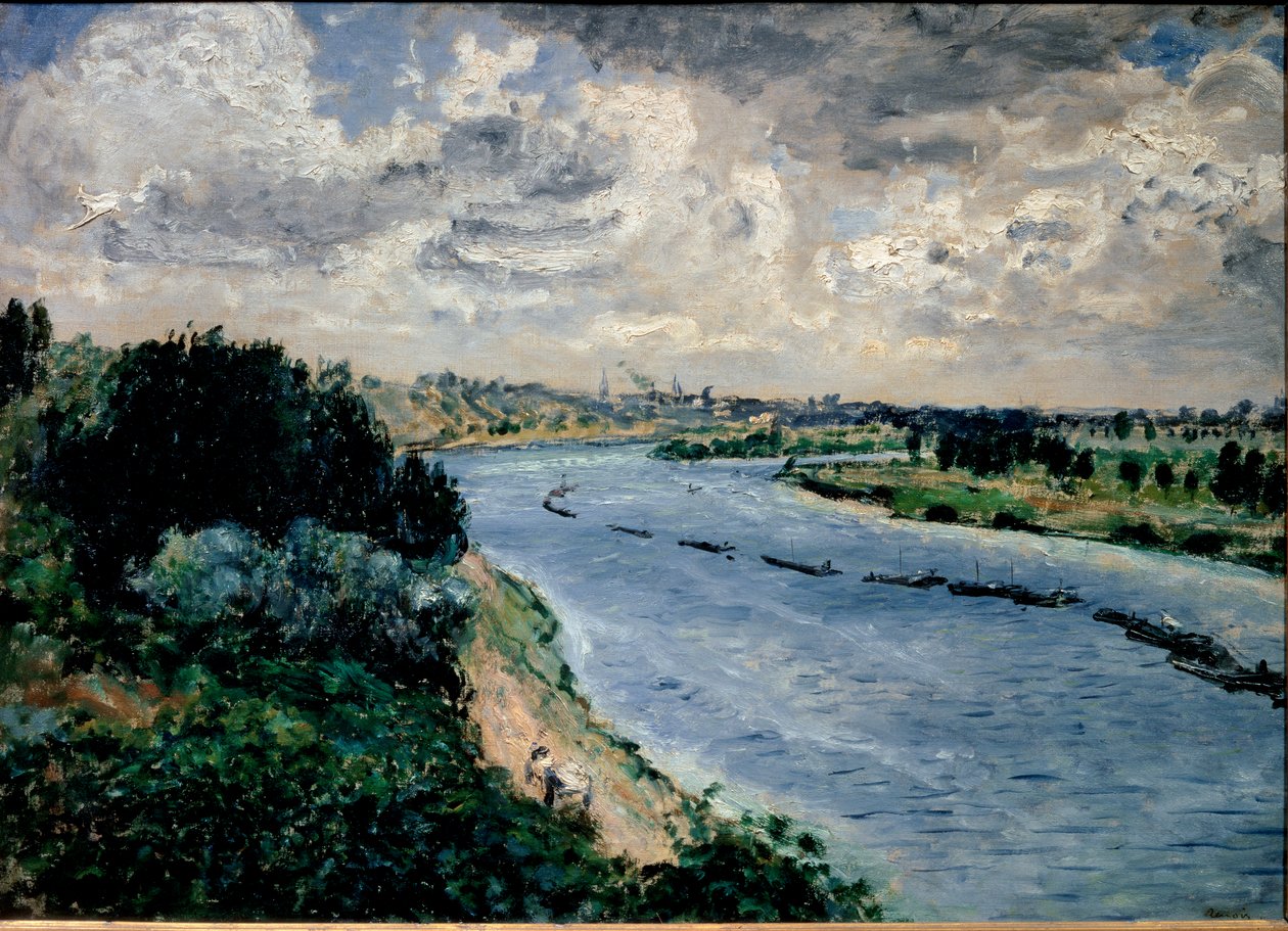 Bárkák a Szajnán alkotó: Pierre Auguste Renoir