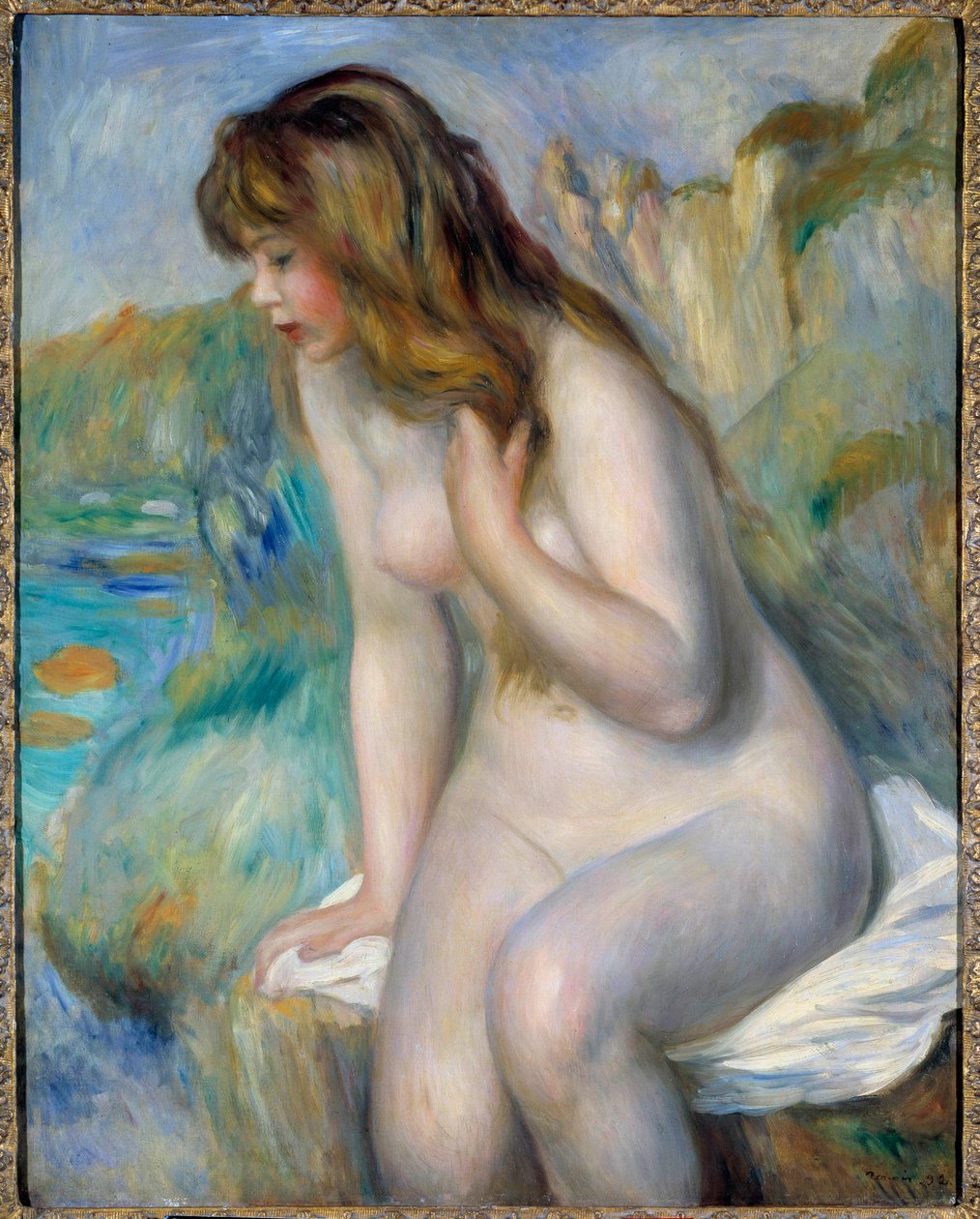 Fürdős festmény, Pierre Auguste Renoir (1841-1919) 1892 Magángyűjtemény alkotó: Pierre Auguste Renoir